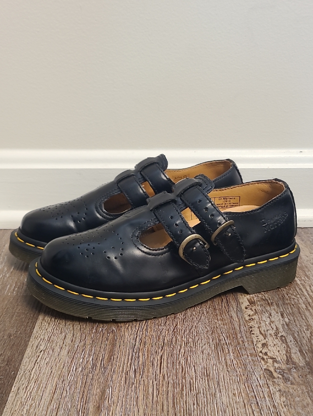 Dr Martens 8065 Mary Jane Buckle Strap Shoes - Picture 1 of 9